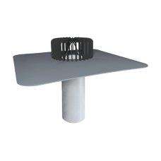 Jednostenný strešný vpust TOPWET na PVC - pre nezateplené strechy, DN 90 / 90 mm